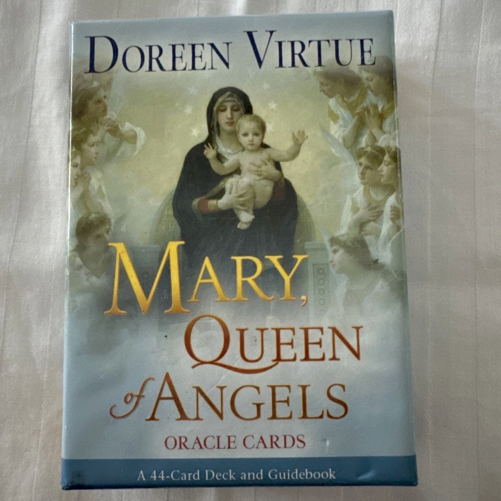 Doreen Virtue Mary Queen of Angels Oracle 44 Cards Tarot Deck with Guidebook box